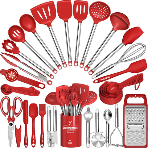 Umite Chef spatula with silicone head, gentle on nonstick pans.