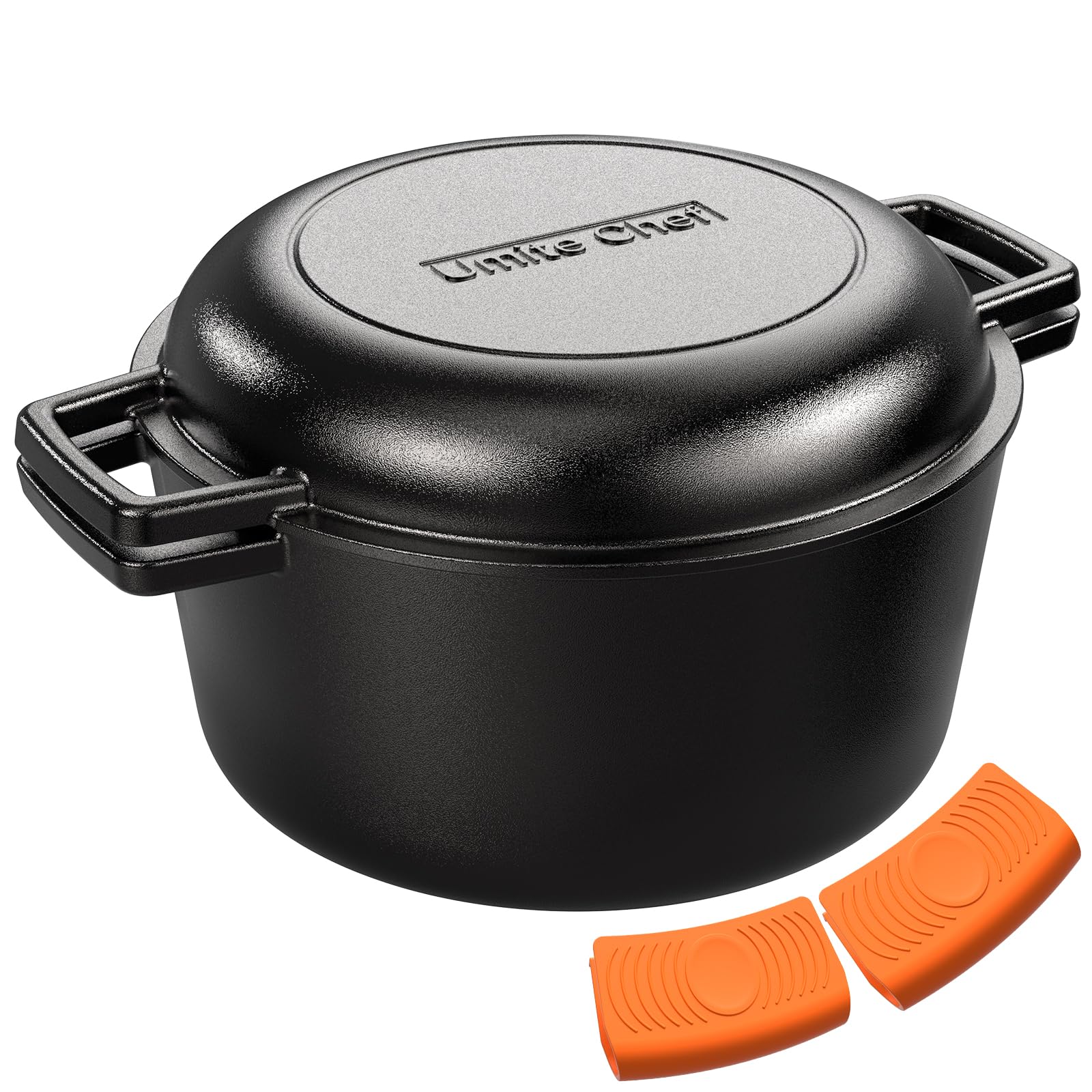 Umite Chef 7QT Dutch oven with lid delivers even cooking for family meals.