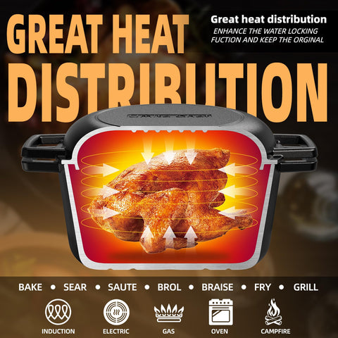 Umite Chef cast iron skillet mode demonstrating 2-in-1 versatility