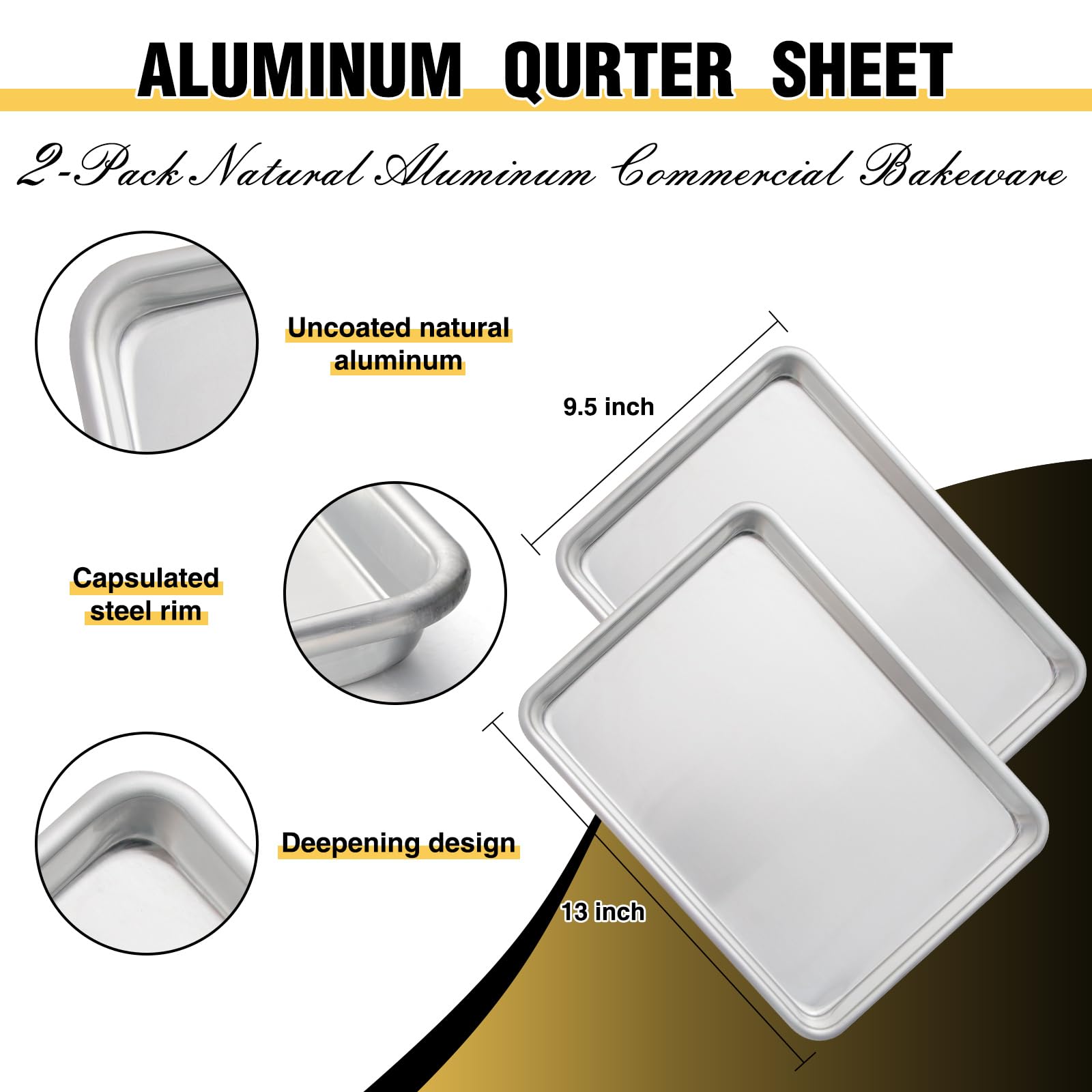 Umite Chef cookie sheet baking surface ideal for cookies and roasting.