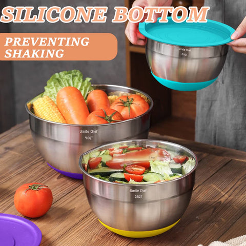Umite Chef bowls are dishwasher-safe for easy cleanup after cooking.
