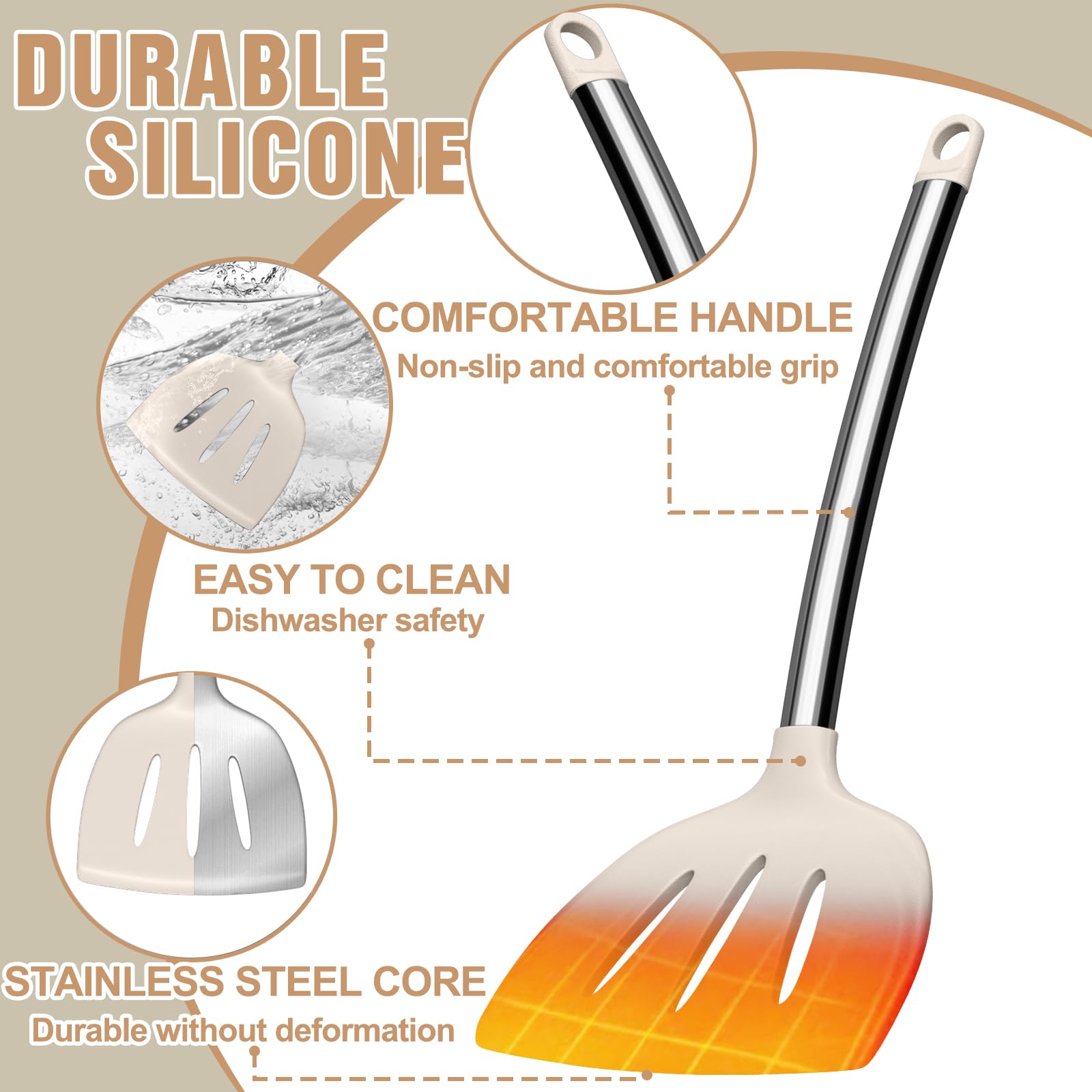 Umite Chef easy-clean kitchen tools are quick to rinse after use.