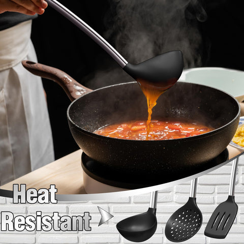 Umite Chef durable silicone tools protect nonstick surfaces from scratching.