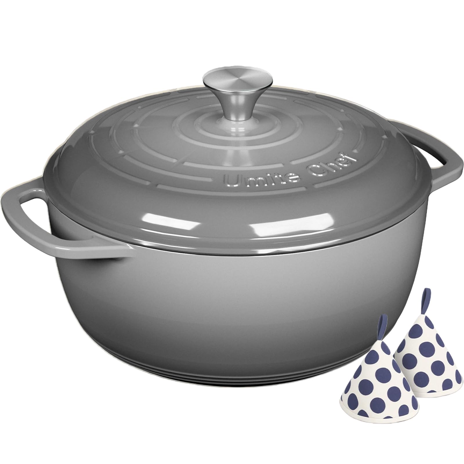 Umite Chef 6QT Dutch oven with lid for sealing moisture and tender results.