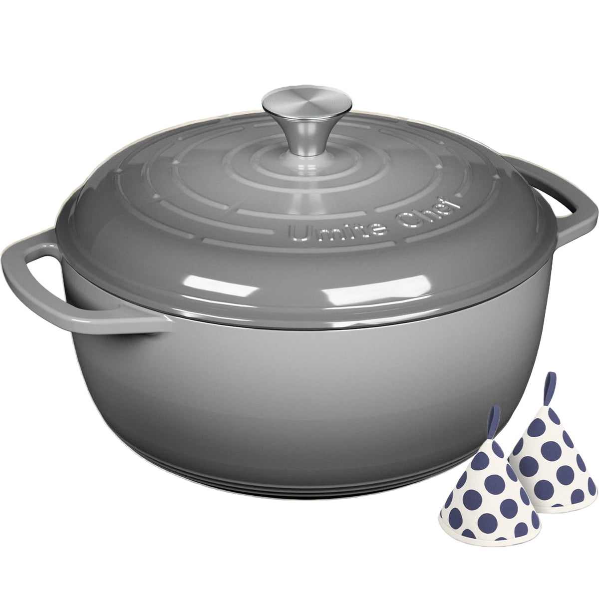 Umite Chef 6QT Dutch oven with lid for sealing moisture and tender results.