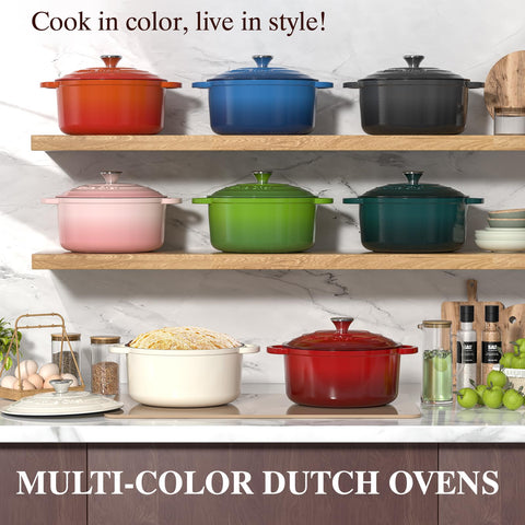 Umite Chef Dutch Oven bread baking test in a red enamel pot