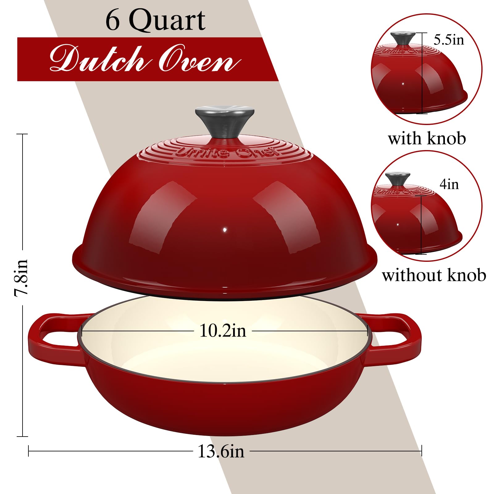 Umite Chef cast iron provides even heat for versatile cooking.