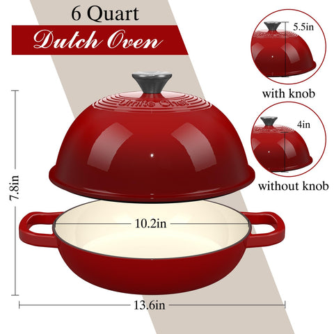 Umite Chef cast iron provides even heat for versatile cooking.