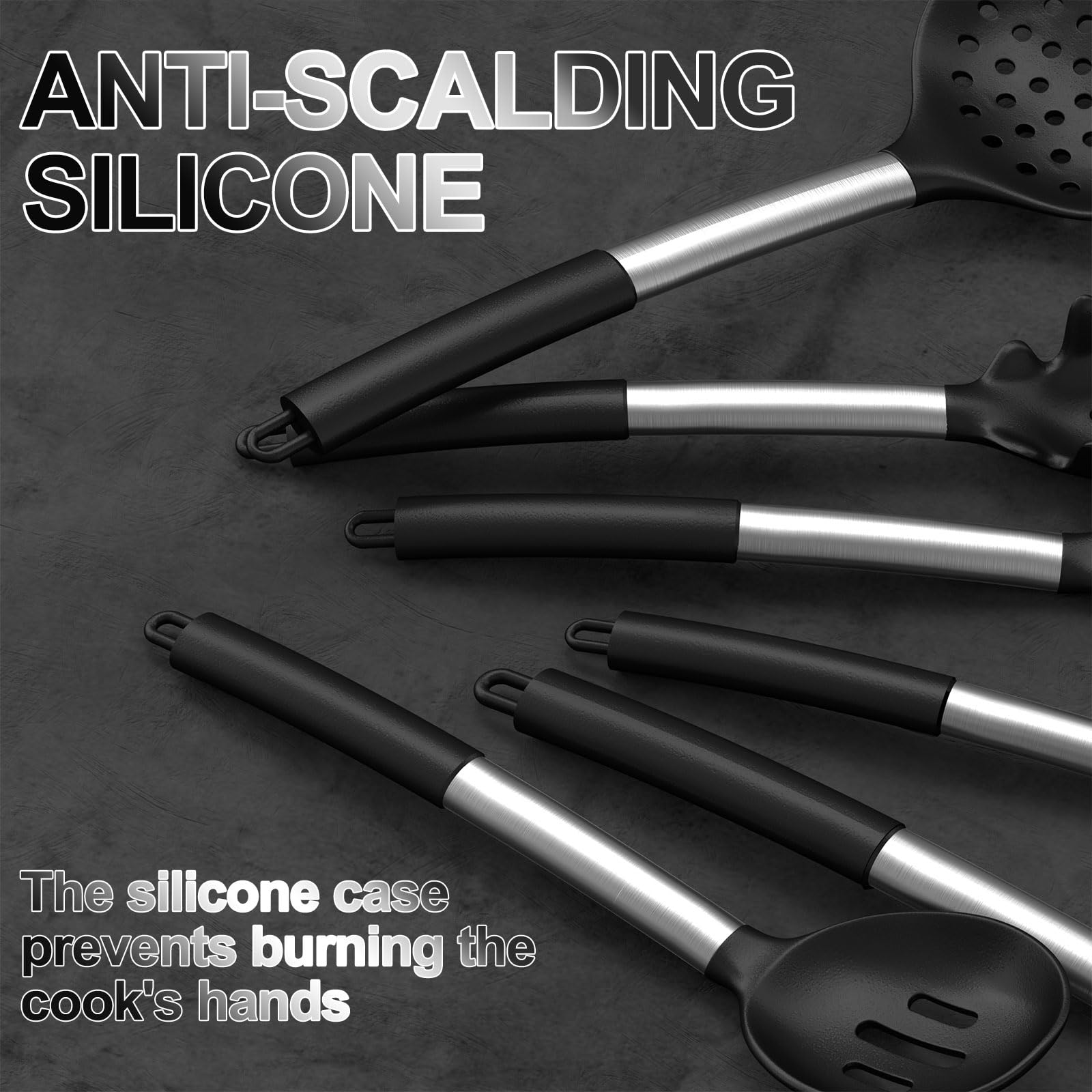 Umite Chef food-grade silicone, BPA-free and odorless for safer cooking.