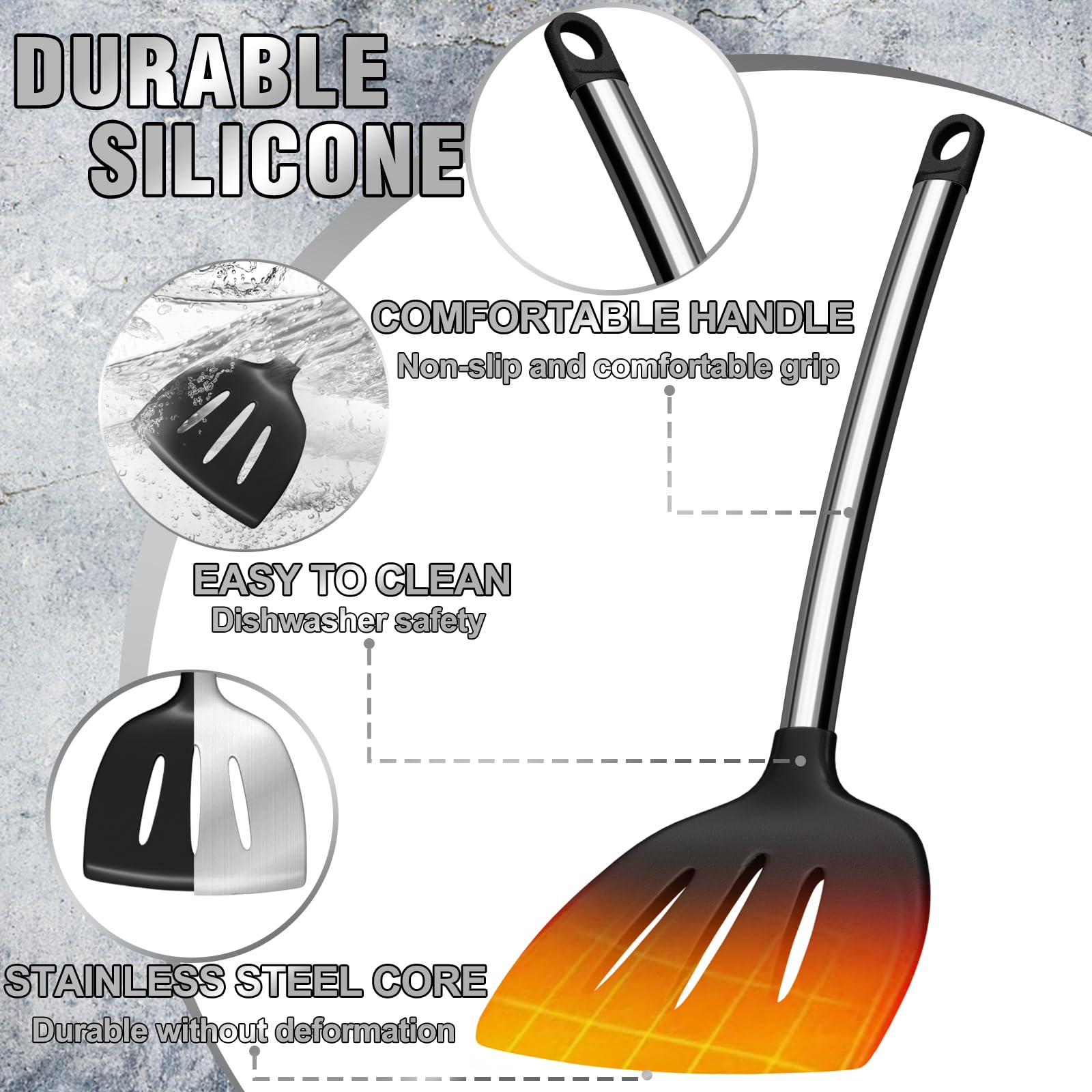 Umite Chef full utensil set includes tongs, pizza cutter, and more.