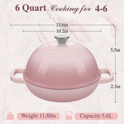 Umite Chef pink bread pot complements kitchen decor and tabletop presentation.