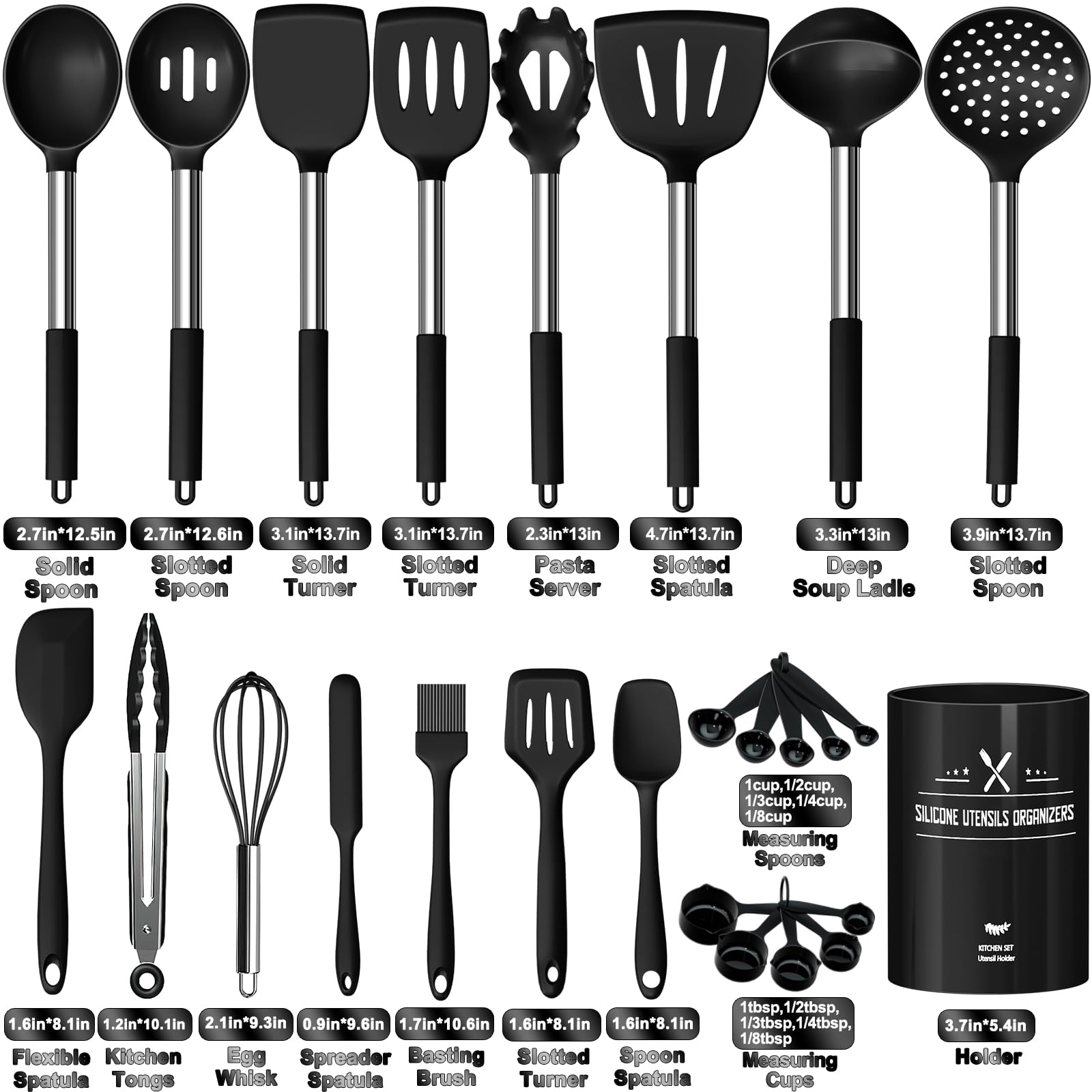 Umite Chef compact holder keeps the full set neatly arranged.