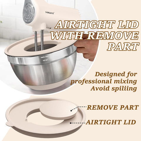 Umite Chef bowls with mirrored interior simplify cleaning and inspection.