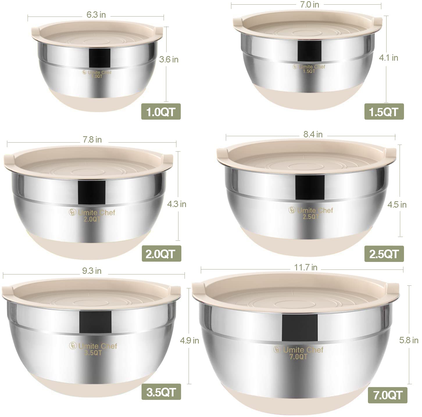 Umite Chef large-capacity bowl handles large batters and salads with ease.