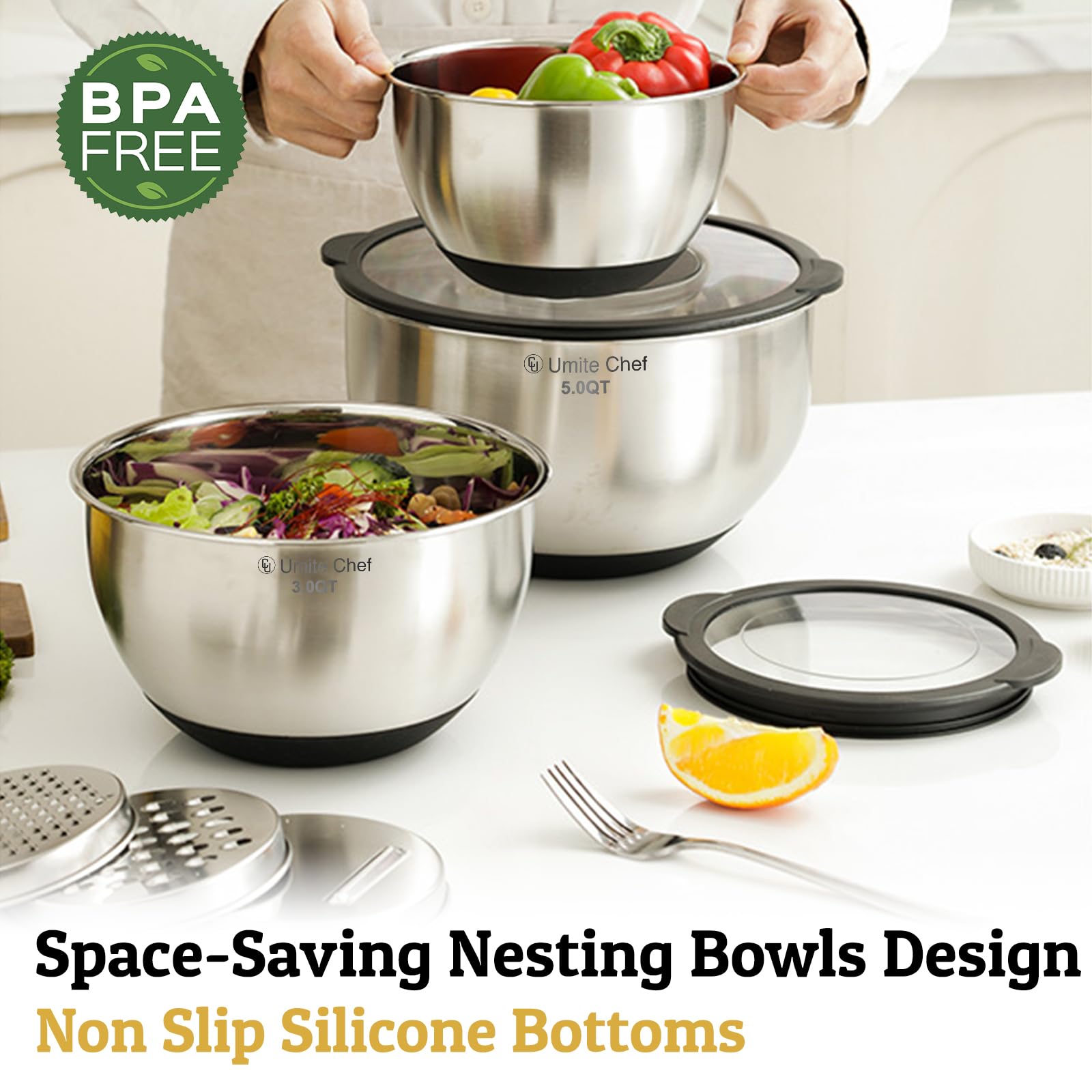 Umite Chef laser-etched measurements help portion ingredients accurately.