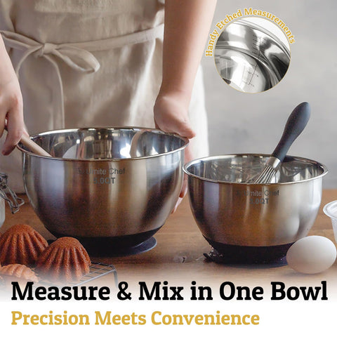 Umite Chef versatile set covers 0.63–5 qt sizes for prep.