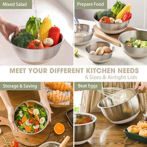 Umite Chef nesting design bowls save space in compact kitchens.