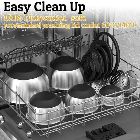Umite Chef nesting design saves cabinet space and tidies the kitchen.
