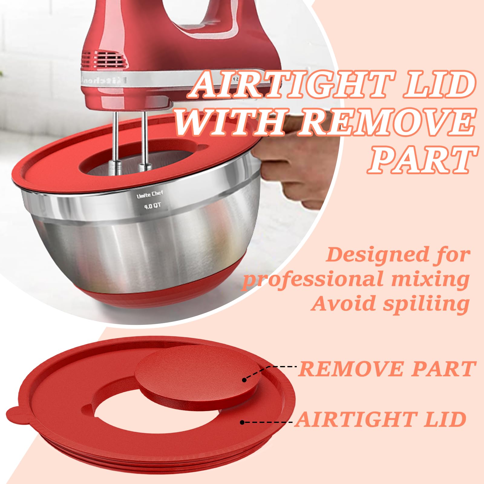 Umite Chef bowls feature a mirrored interior for quick cleaning.