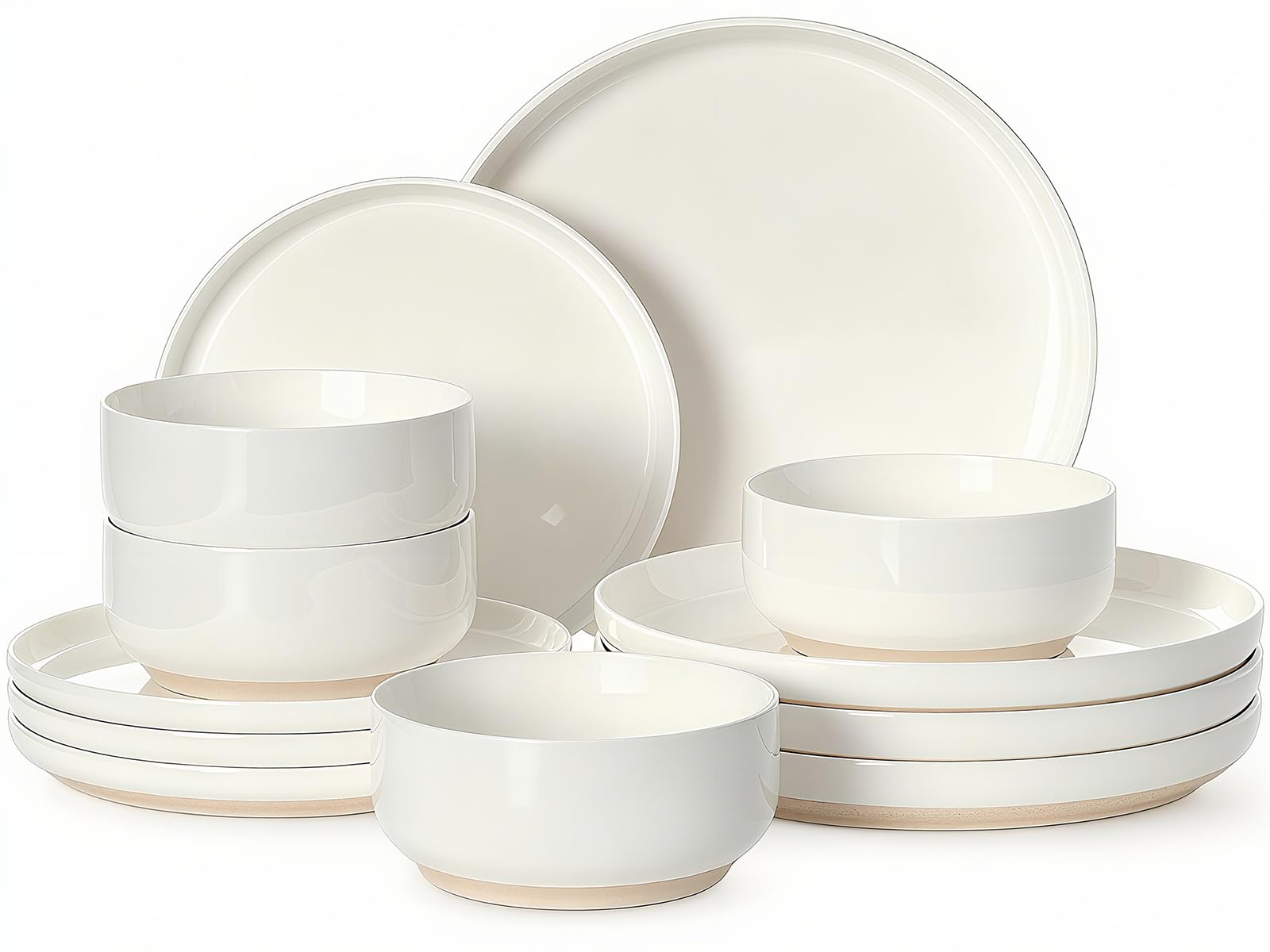 Umite Chef dinner plates from the 12-piece set for four, durable daily dining