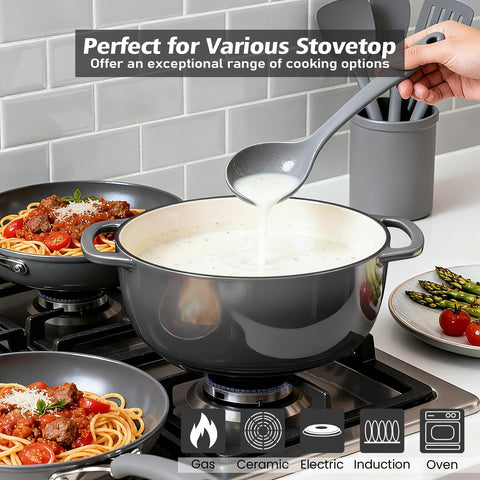 Umite Chef secure-grip handles enabling steady lifting with mitts.