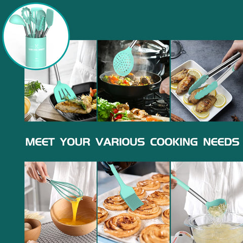 Umite Chef silicone deep soup ladle, heat resistant and easy serving.