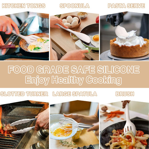 Umite Chef kitchen tongs provide secure grip for flipping