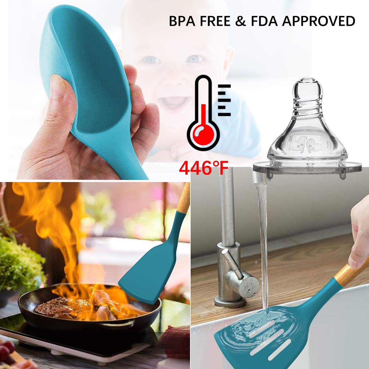 Umite Chef silicone mat for counters, helps with drying and prep