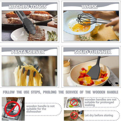 Umite Chef silicone slotted spoon gentle on nonstick surfaces and heat resistant