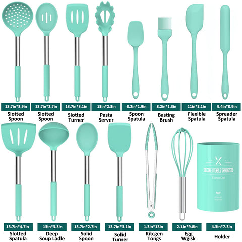 Umite Chef silicone solid turner, sturdy and non-stick friendly for flipping.