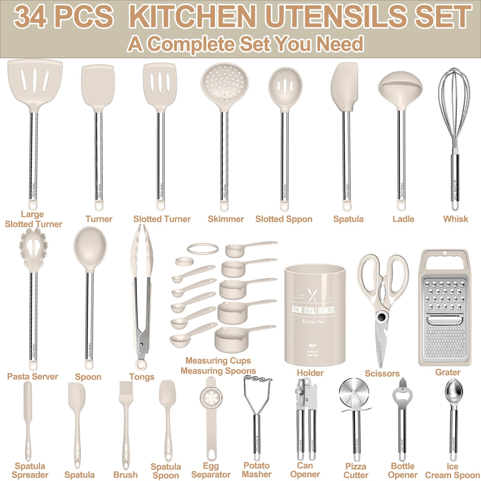 Umite Chef silicone spatula head designed to glide smoothly without scratching nonstick pans.