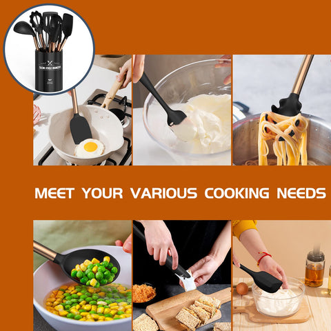 Umite Chef silicone utensils pasta server for precise portioning and easy draining.