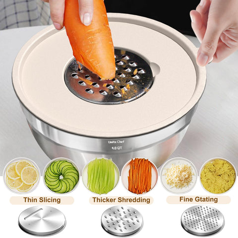Umite Chef set offers five sizes for versatile prep and serving.