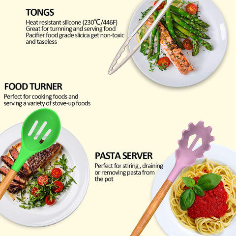 Umite Chef silicone heads protect pan surfaces from scratches.