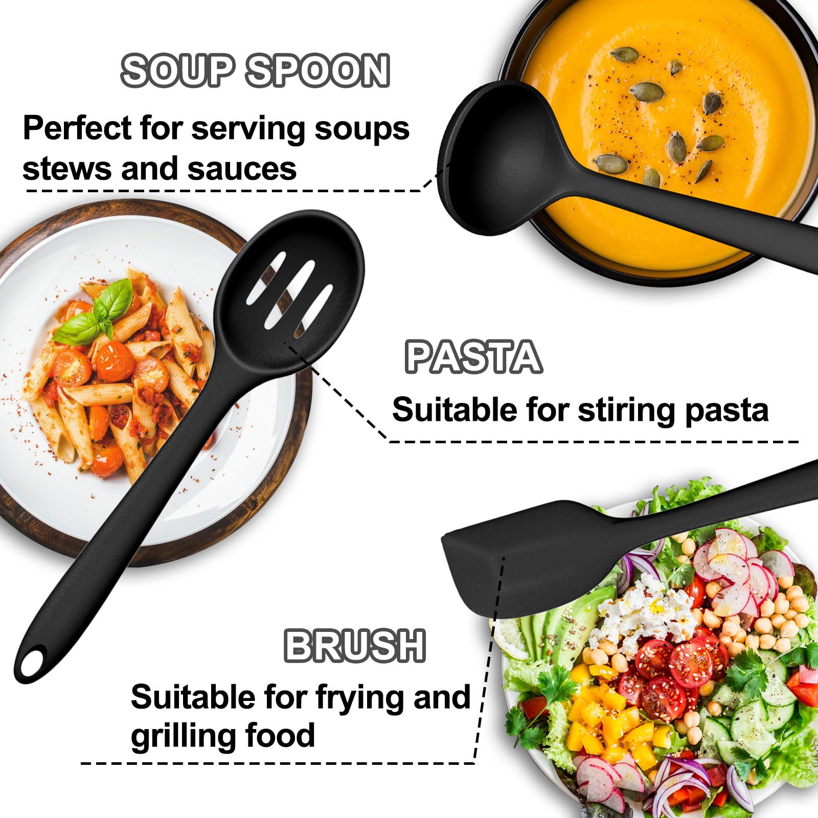 Umite Chef spoonula for scraping bowls without scratching nonstick surfaces.