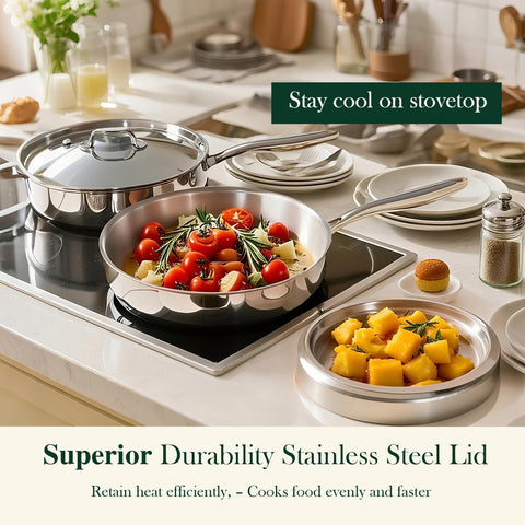 Umite Chef tri-reinforced rim prevents warping and preserves shape.