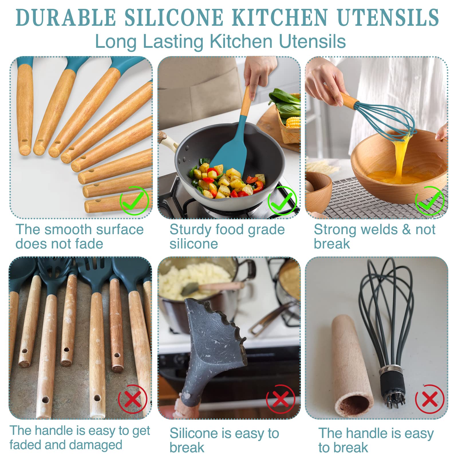 Umite Chef utensil holder with hooks keeps tools organized