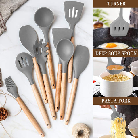 Umite Chef utensil holder with silicone mat keeps countertops organized and tidy.