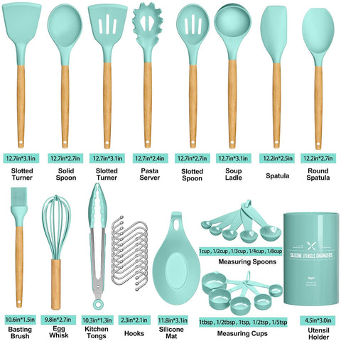 Umite Chef wooden utensil holder keeps tools neatly organized