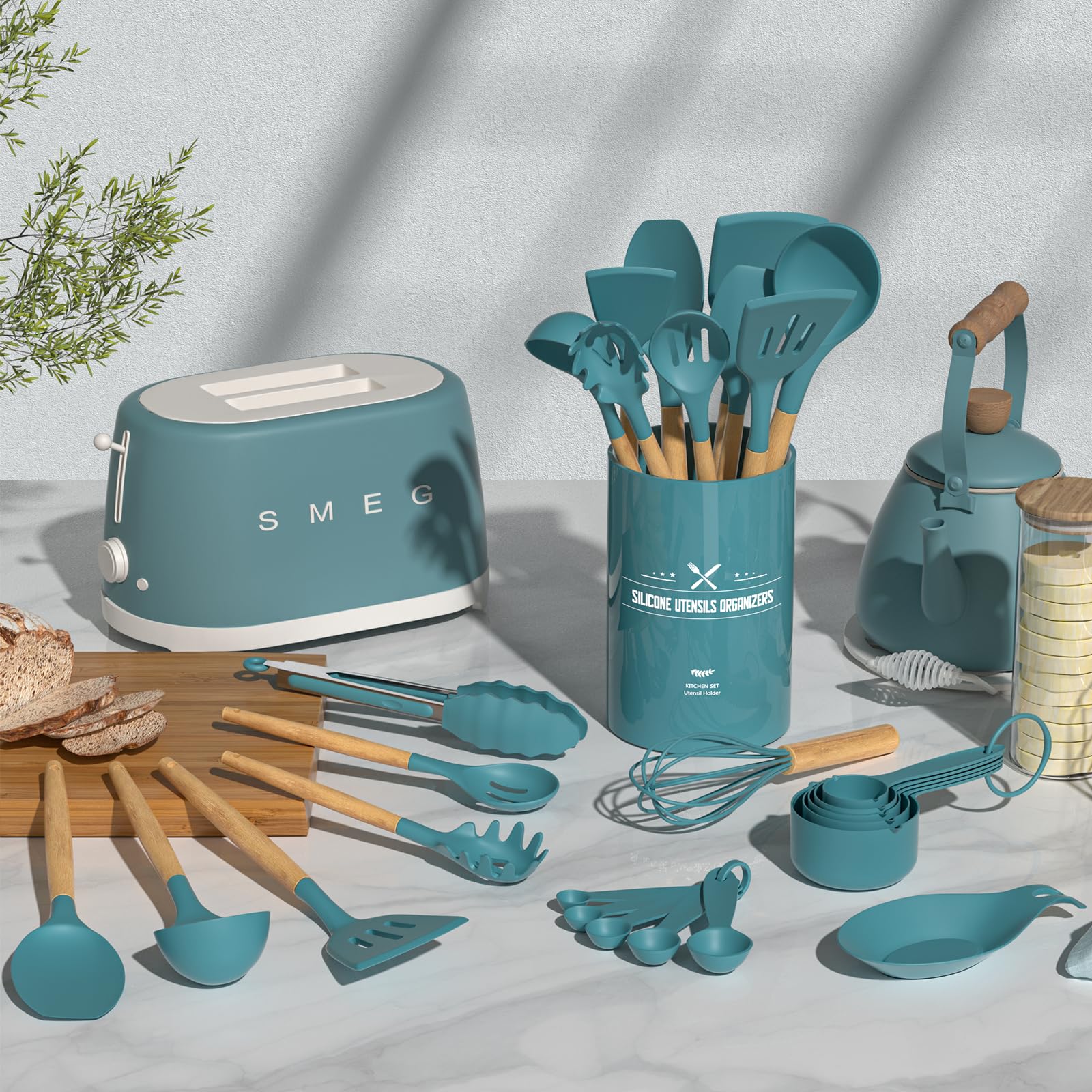 Umite Chef wooden-handle utensils with ergonomic grip