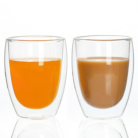 UMIZILI clear borosilicate glass cup emphasizes floating illusion for stylish service.