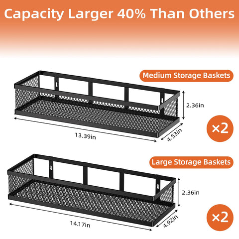 Umomi spice rack side guards protect items and prevent spills.