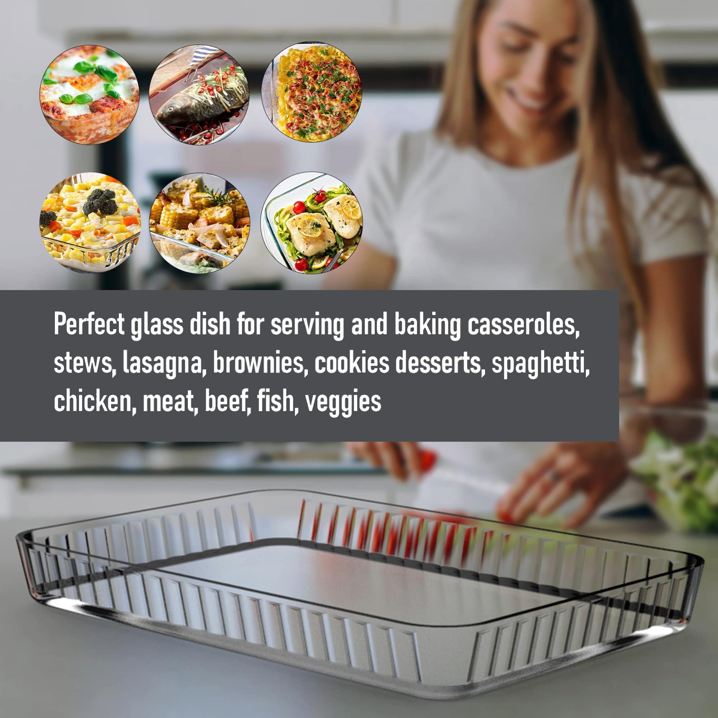 ums easy-clean dish, dishwasher-safe bakeware after meals