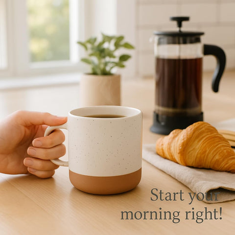 Unboxme Givenne 12oz capacity mug fits daily coffee or tea.