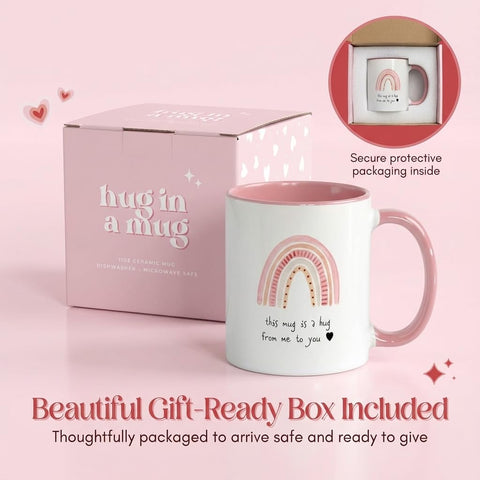 Unboxme Gifts Hug in a Mug dishwasher-safe for easy cleaning.