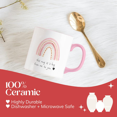 Unboxme Gifts Hug in a Mug close-up shows premium glaze.