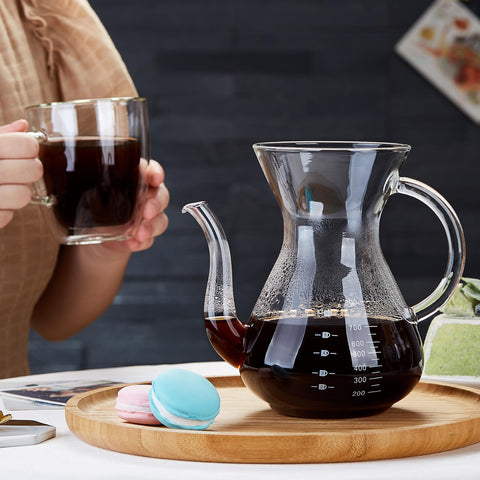 Unbreakable pour-over easy cleaning with warm water and gentle care