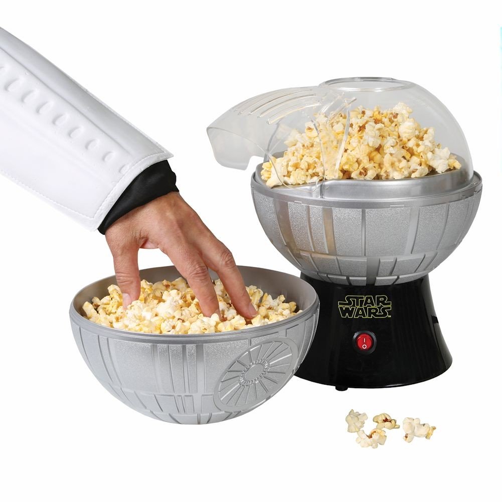Uncanny Brands Death Star popcorn maker measuring cup included for kernel portions