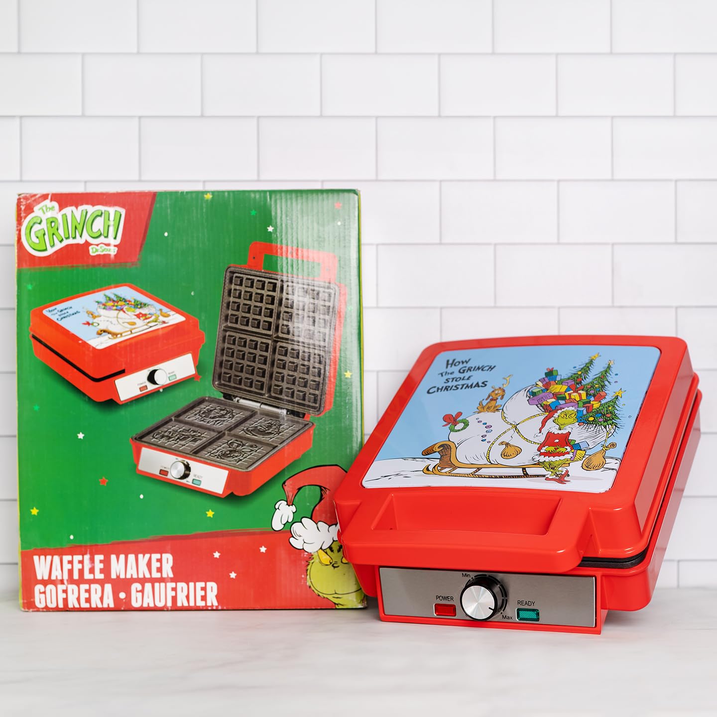 Uncanny Grinch Deluxe Waffler compact storage fits small kitchens.