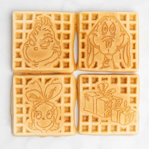 Grinch Deluxe Waffler exterior design adds festive kitchen style.